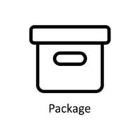 Package Vector  outline Icons. Simple stock illustration stock