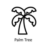 Palm Tree Vector  outline Icons. Simple stock illustration stock