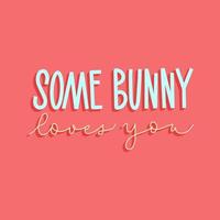 Joyful Happy Easter hand-drawn lettering for greeting cards, social media posts, stickers. Colorful candy pastels spring vector illustration in flat style.