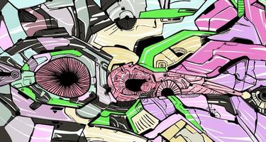 mecha abstract background vector