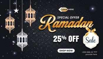 Ramadan sale banner vector