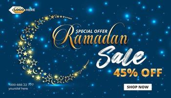 Ramadan sale banner vector