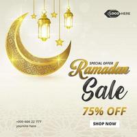 Ramadan sale banner vector