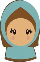 free vector cute Muslim girl