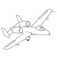 thunderbolt warthog airplane black and white vector