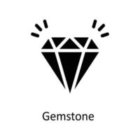 Gemstone  Vector  Solid Icons. Simple stock illustration stock