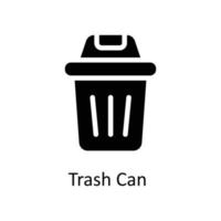 Trash Can Vector  Solid Icons. Simple stock illustration stock