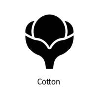 Cotton Vector  Solid Icons. Simple stock illustration stock