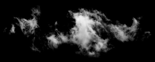 nube blanca aislada sobre fondo negro,humo texturizado,efecto pincel foto