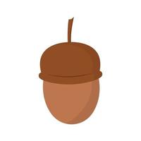 Cartoon  brown acorn element vector