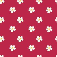 Chamomile floral seamless pattern on viva magenta background vector