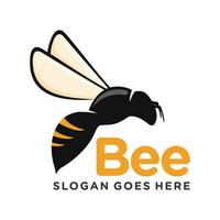 Bee logo design vector illustration