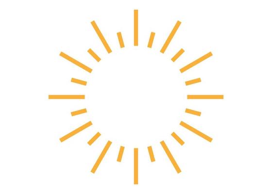 Sun ray icon logo design template isolated illustration