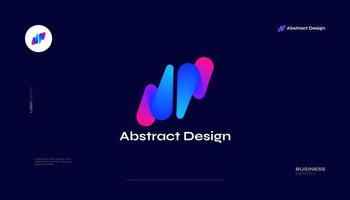 N and P Initial Logo Design with Vibrant and Colorful Gradient Concept. NP Letter Logo with Blend Style, Suitable for Business and Technology Logo vector