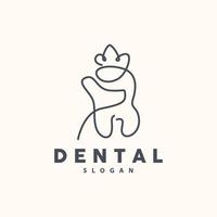 logotipo de diente, vector de salud dental, ilustración de marca de cuidado