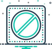 mix icon for restrictions vector
