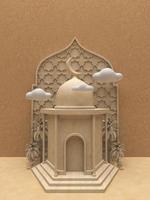 Eid Mubarak Background. 3d illustration. photo