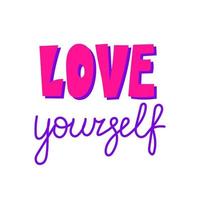 Love yourself neon lettering
