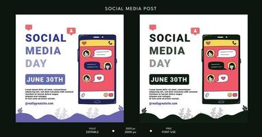 World Social Media Day. Template vector design.