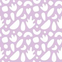 Abstract geometric shapes seamless patterns. Vector Hand drawn various shapes and doodle objects. Abstract contemporary modern style. Trendy illustration. Stamp texture.