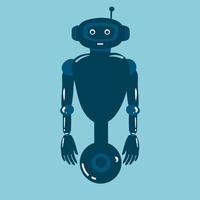 extraterrestre robots, futuro tecnología dibujos animados caracteres. robótico vida formularios, futurista máquinas o cyborgs trabajadores con artificial inteligencia, garras en manos y brillante neón ojos vector, vector