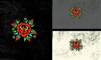 Vector of a vibrant flower against a dark backdrop