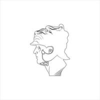 Alexander head outline art vector