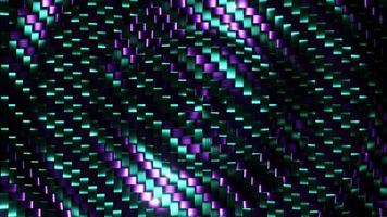 Shiny green weave carbon fiber. Infinitely looped animation video