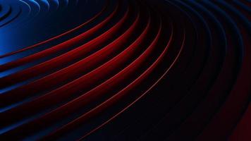 Background of blue rings with red backlight moving waves. Loop animation video