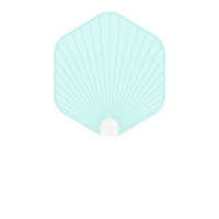 Striped Aesthetic Manual Handle Hand Fan png