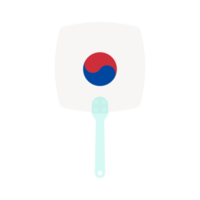 Aesthetic Manual Handle Hand Fan Taeguk Flag png