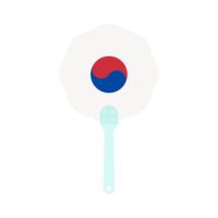 Aesthetic Manual Handle Hand Fan Taeguk Flag png