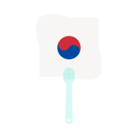 Aesthetic Manual Handle Hand Fan Taeguk Flag png