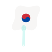 Aesthetic Manual Handle Hand Fan Taeguk Flag png