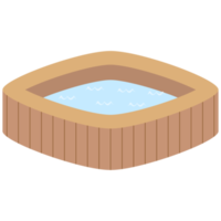 Wooden Hot tub Swimming Pool Summer Swim Area Collection png