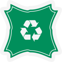 Sticker Recycle Material Recycling Life Zero Waste Lifestyle png