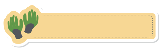 klistermärke märka för handskar växt trädgårdsarbete verktyg utrustning trädgård samling uppsättning png