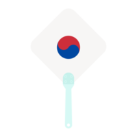 Aesthetic Manual Handle Hand Fan Taeguk Flag png