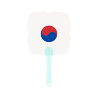 Aesthetic Manual Handle Hand Fan Taeguk Flag png