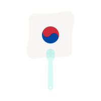 Aesthetic Manual Handle Hand Fan Taeguk Flag png