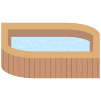 Wooden Hot tub Swimming Pool Summer Swim Area Collection png