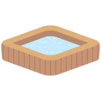 Wooden Hot tub Swimming Pool Summer Swim Area Collection png