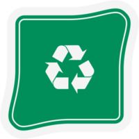 adesivo reciclar material reciclando vida zero desperdício estilo de vida png
