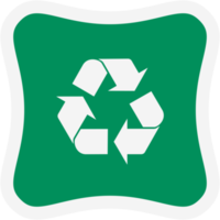 Sticker Recycle Material Recycling Life Zero Waste Lifestyle png