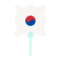 Aesthetic Manual Handle Hand Fan Taeguk Flag png