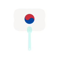 Aesthetic Manual Handle Hand Fan Taeguk Flag png