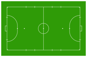 futsal Tribunale o interno calcio campo disposizione per illustrazione, pittogramma, infografica, sfondo o per grafico design elemento. formato png