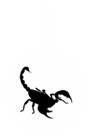 Scorpion on the Pan Silhouette for Bizarre or Extreme or Exotic Food, Traditional Food in Asian Country, Culinary Sign for Icon Symbol, Apps, Pictogram, Logo, Website, or Graphic Design Element. PNG