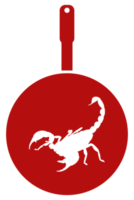 Skorpion auf das schwenken Silhouette zum bizarr oder extrem oder exotisch Essen, traditionell Essen im asiatisch Land, kulinarisch Zeichen zum Symbol Symbol, Apps, Piktogramm, Logo, Webseite, oder Grafik Design Element. png