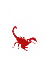 scorpione su il padella silhouette per bizzarro o estremo o esotico cibo, tradizionale cibo nel asiatico nazione, culinario cartello per icona simbolo, app, pittogramma, logo, sito web, o grafico design elemento. png